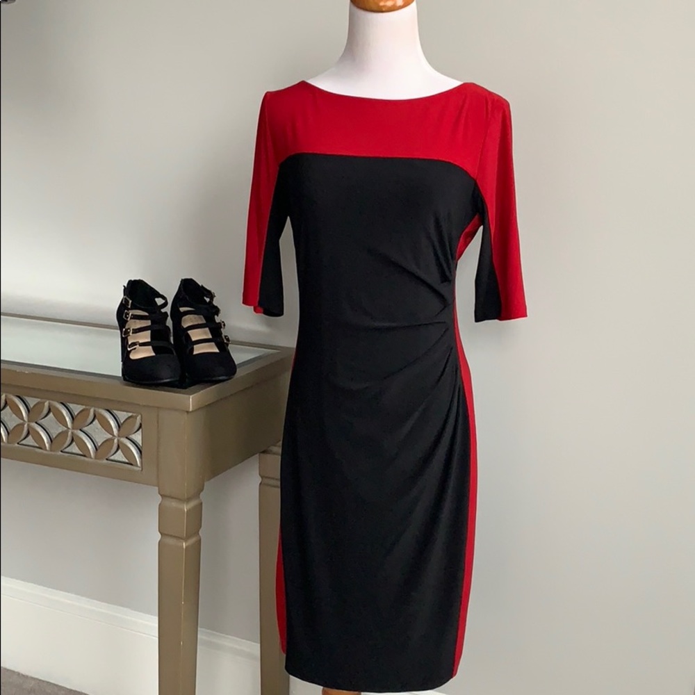 Ralph Lauren Red & Black dress sz 10
